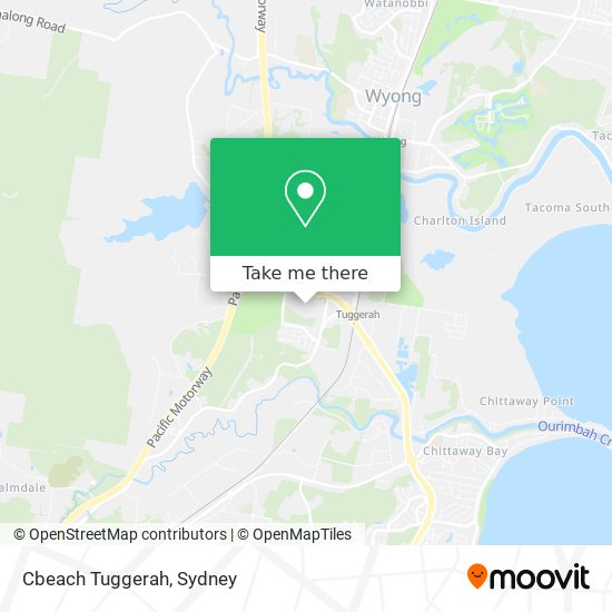 Mapa Cbeach Tuggerah