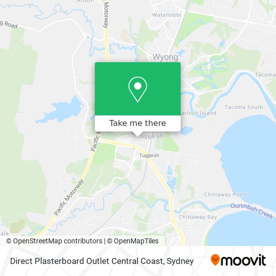 Mapa Direct Plasterboard Outlet Central Coast