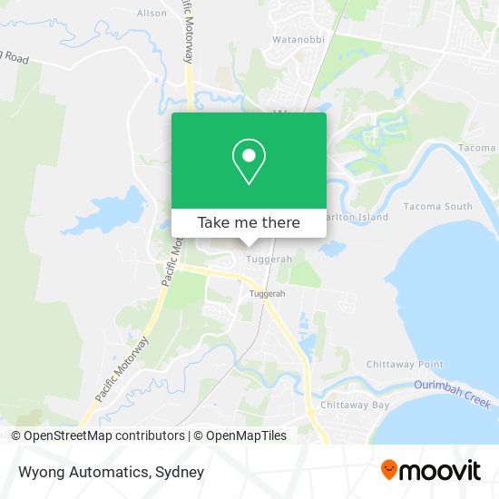 Wyong Automatics map