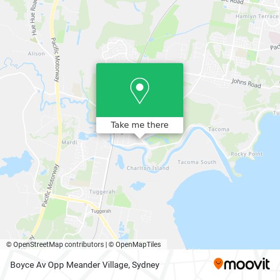 Boyce Av Opp Meander Village map