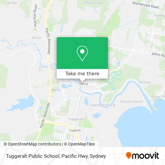 Mapa Tuggerah Public School, Pacific Hwy