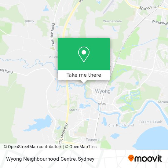 Wyong Neighbourhood Centre map