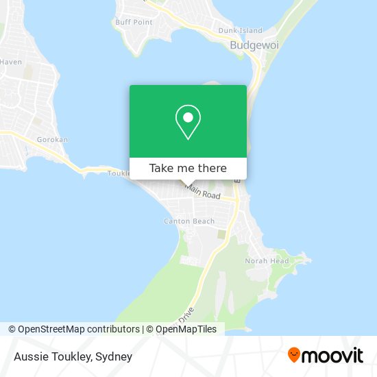 Aussie Toukley map