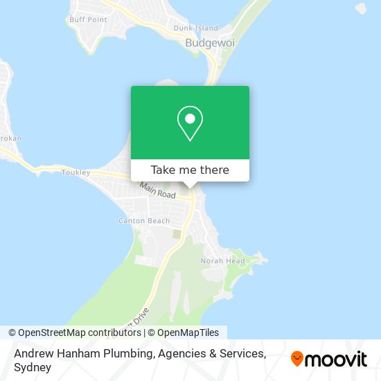 Mapa Andrew Hanham Plumbing, Agencies & Services