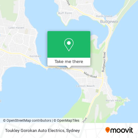 Toukley Gorokan Auto Electrics map