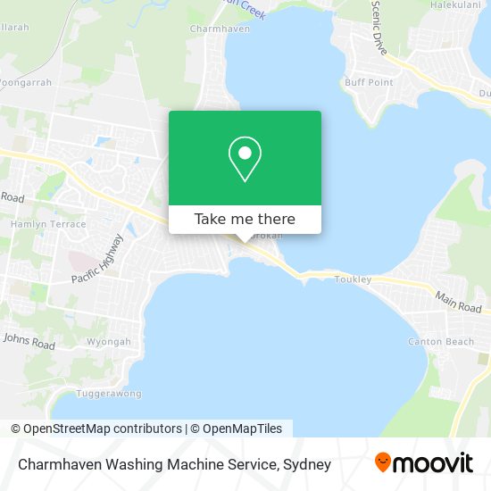 Mapa Charmhaven Washing Machine Service