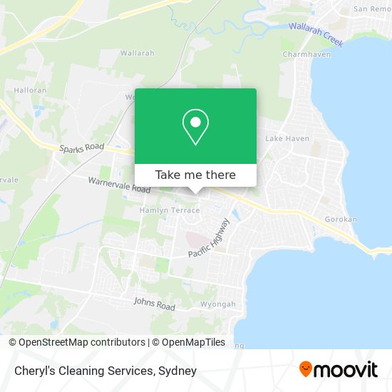 Mapa Cheryl's Cleaning Services