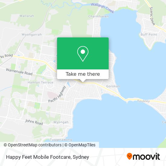 Happy Feet Mobile Footcare map