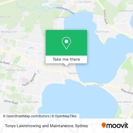 Tonys Lawnmowing and Maintanence map