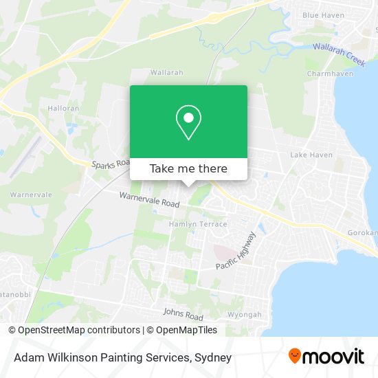 Adam Wilkinson Painting Services map