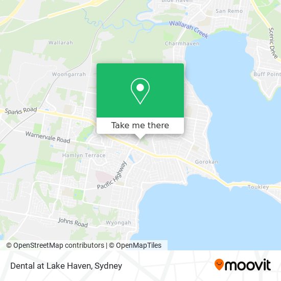 Dental at Lake Haven map