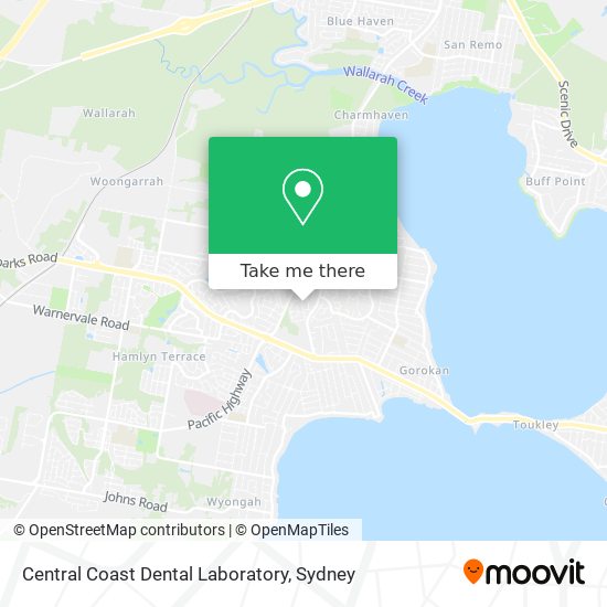 Mapa Central Coast Dental Laboratory