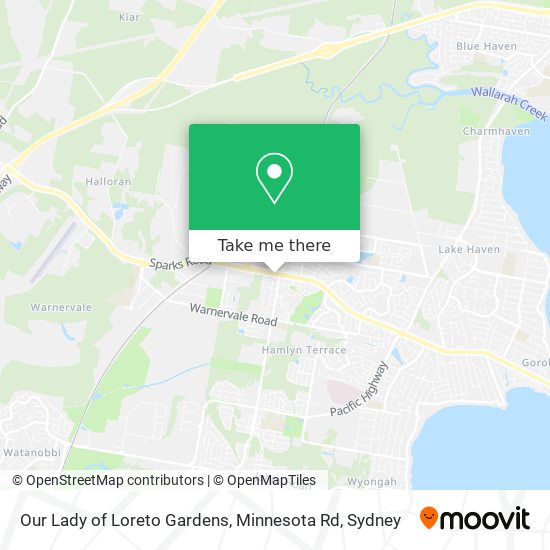 Our Lady of Loreto Gardens, Minnesota Rd map