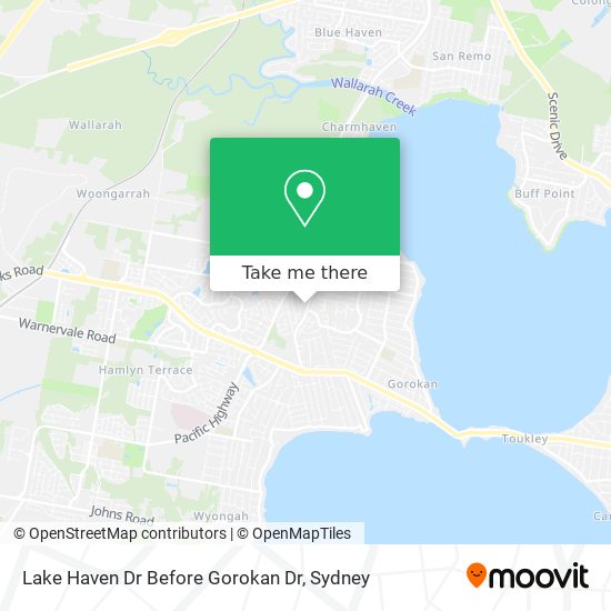 Lake Haven Dr Before Gorokan Dr map