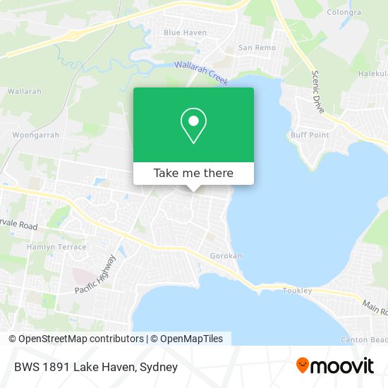 Mapa BWS 1891 Lake Haven