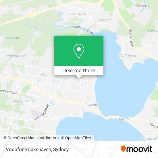 Vodafone Lakehaven map