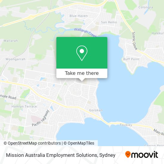 Mapa Mission Australia Employment Solutions