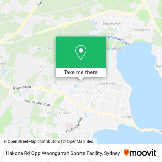 Hakone Rd Opp Woongarrah Sports Facility map