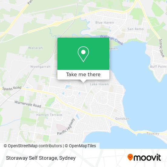 Mapa Storaway Self Storage