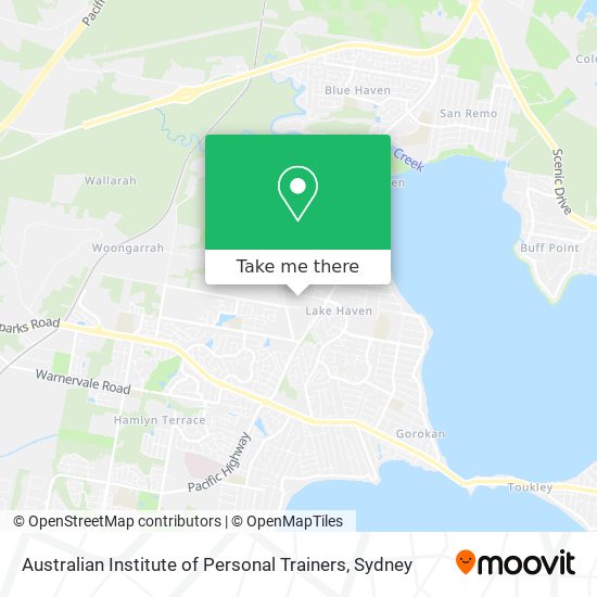 Australian Institute of Personal Trainers map