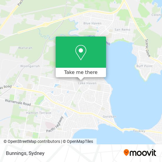 Bunnings map