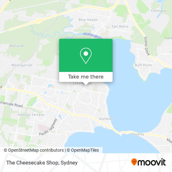 Mapa The Cheesecake Shop