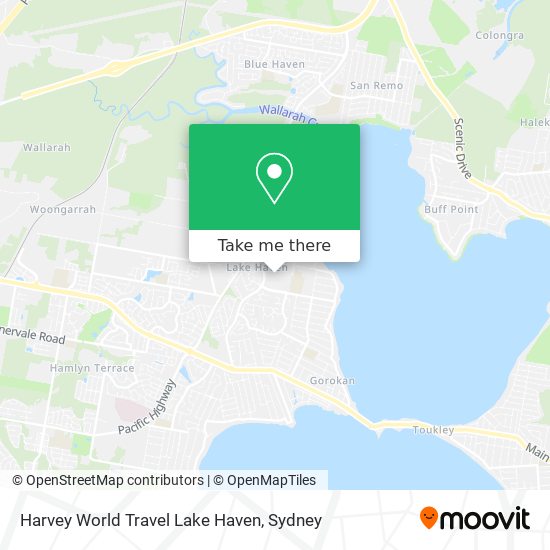 Mapa Harvey World Travel Lake Haven