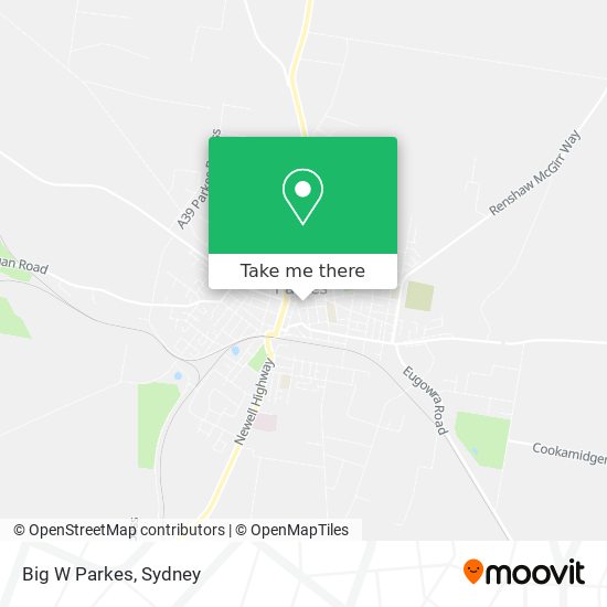 Mapa Big W Parkes