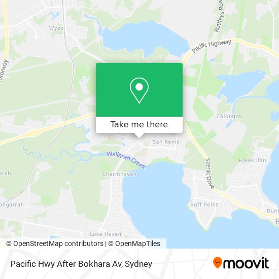 Pacific Hwy After Bokhara Av map