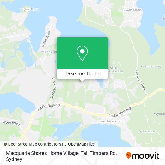 Mapa Macquarie Shores Home Village, Tall Timbers Rd