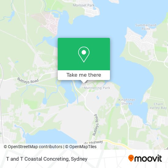 T and T Coastal Concreting map