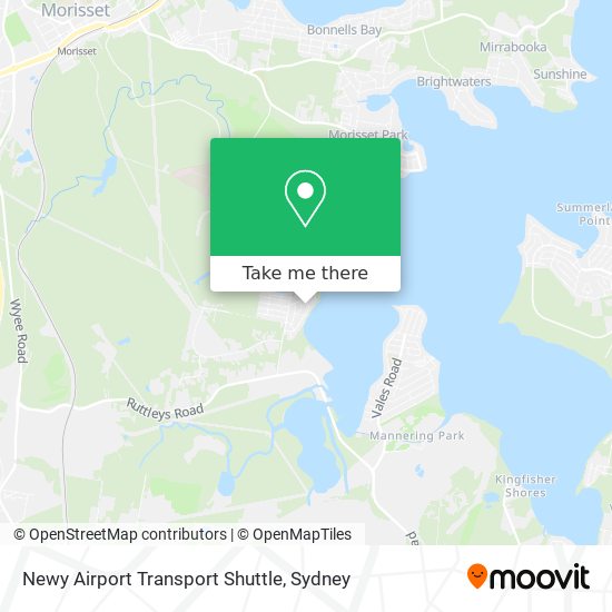 Newy Airport Transport Shuttle map