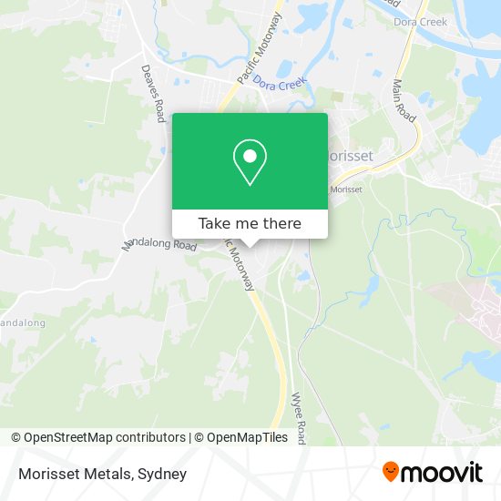 Morisset Metals map