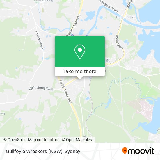 Mapa Guilfoyle Wreckers (NSW)