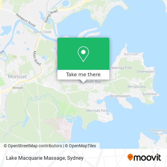 Mapa Lake Macquarie Massage
