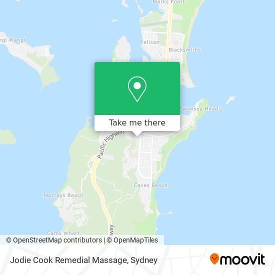 Jodie Cook Remedial Massage map