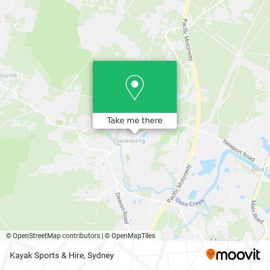 Kayak Sports & Hire map