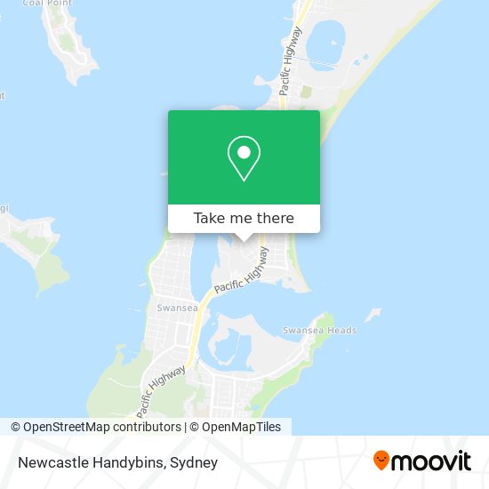 Mapa Newcastle Handybins