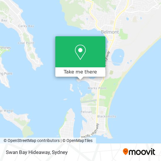 Swan Bay Hideaway map