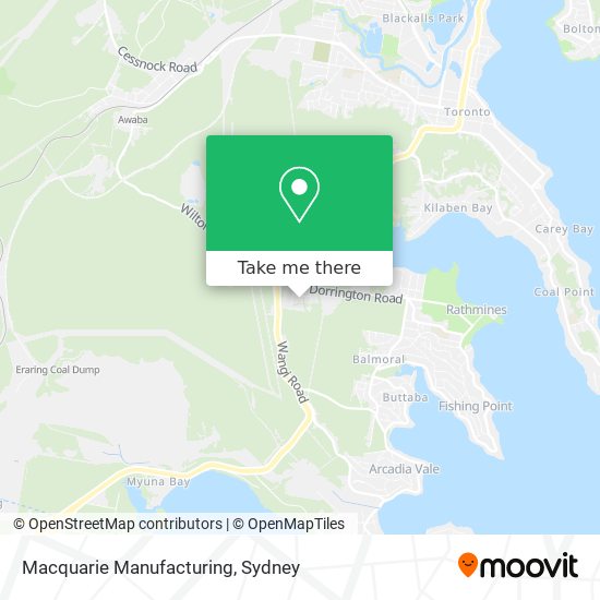 Macquarie Manufacturing map