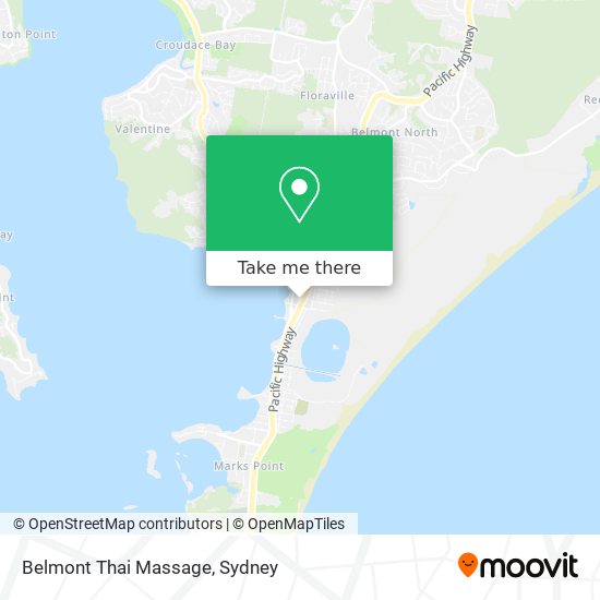 Mapa Belmont Thai Massage