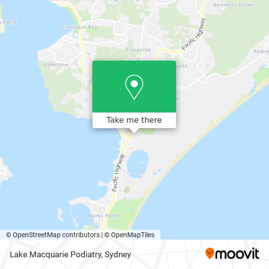 Lake Macquarie Podiatry map