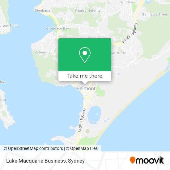 Lake Macquarie Business map