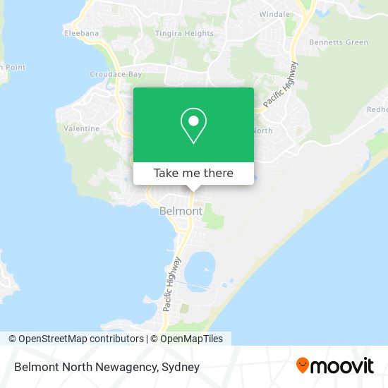 Mapa Belmont North Newagency