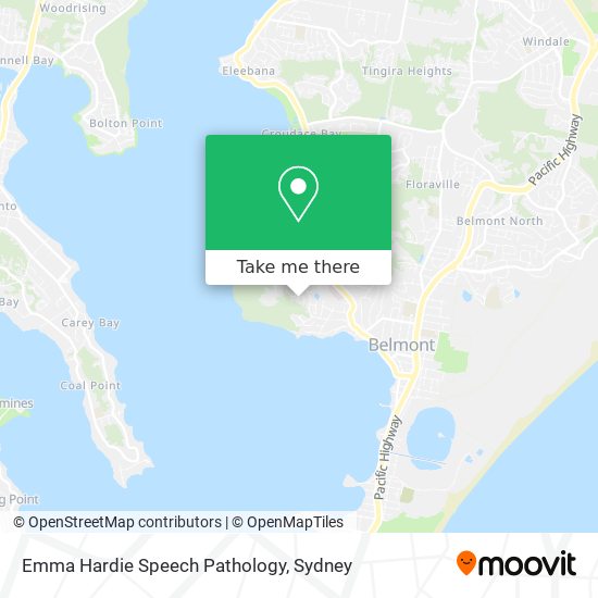 Emma Hardie Speech Pathology map