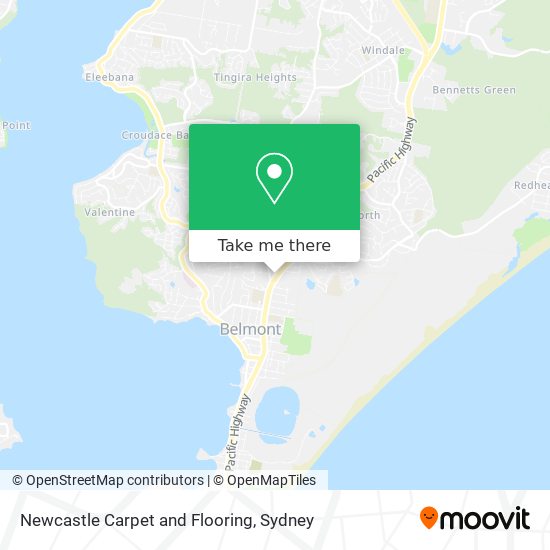 Newcastle Carpet and Flooring map