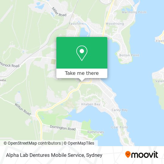 Alpha Lab Dentures Mobile Service map