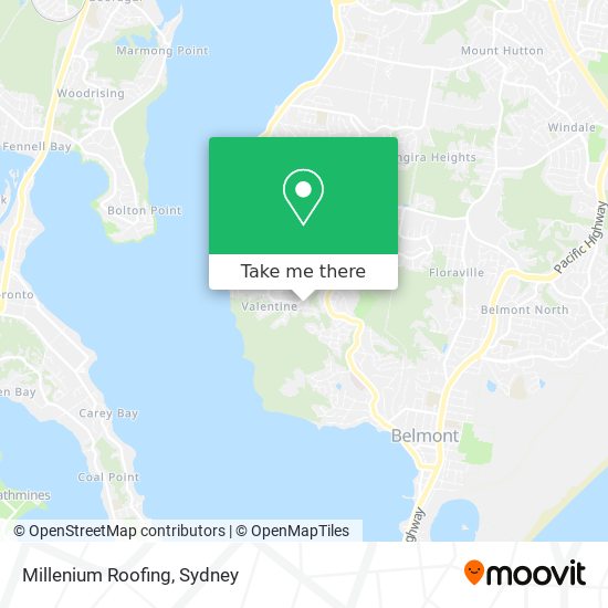 Millenium Roofing map