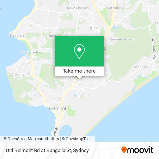 Old Belmont Rd at Bangalla St map