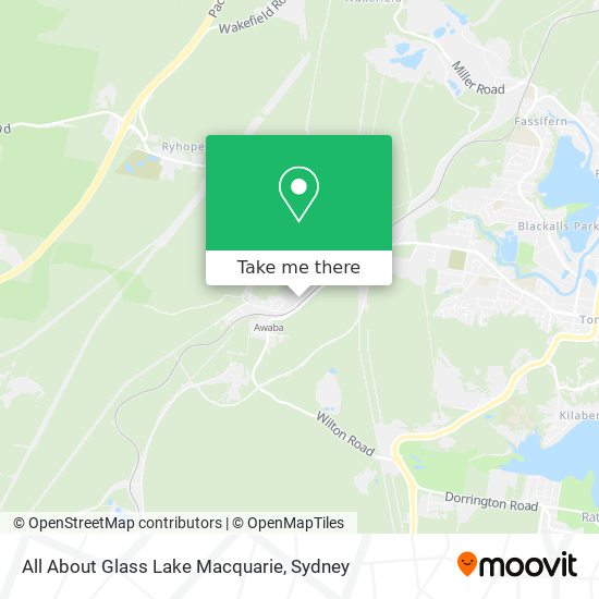 All About Glass Lake Macquarie map